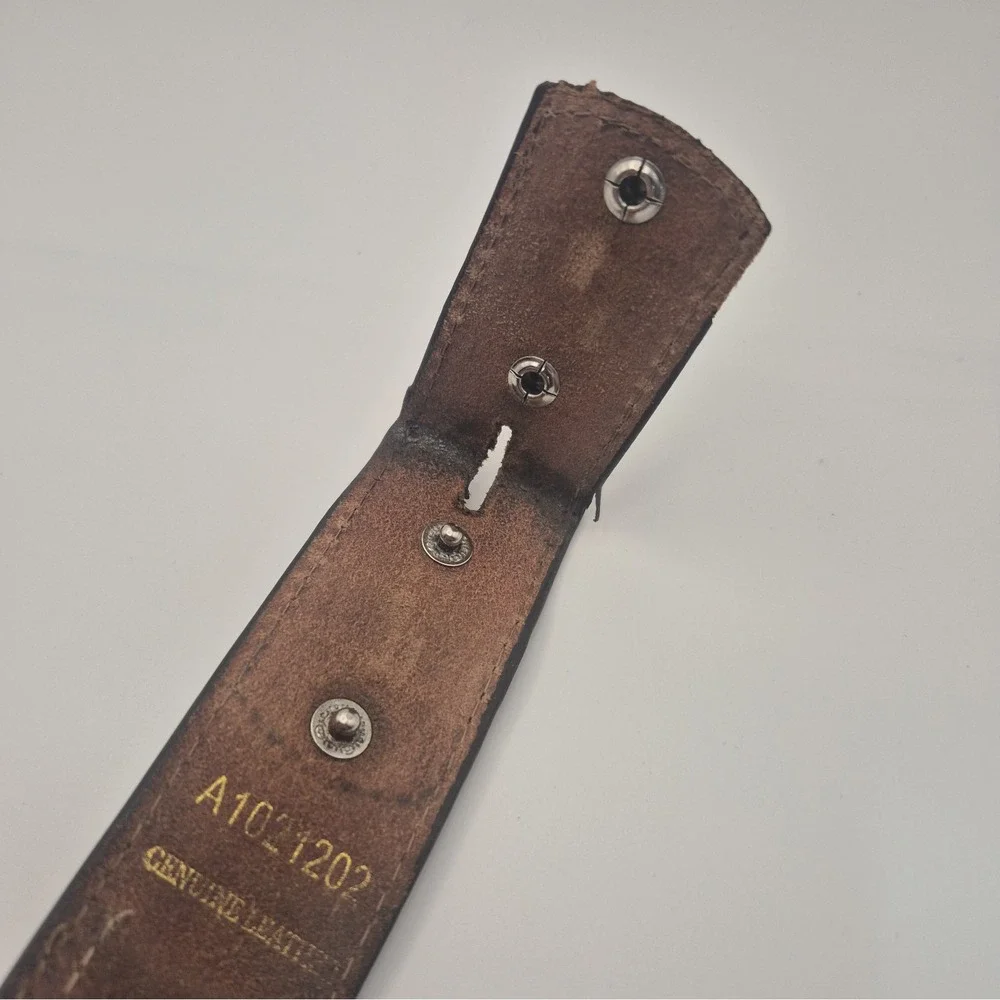 Ariat Leather Belt 32 Croc Print Tooled Leather